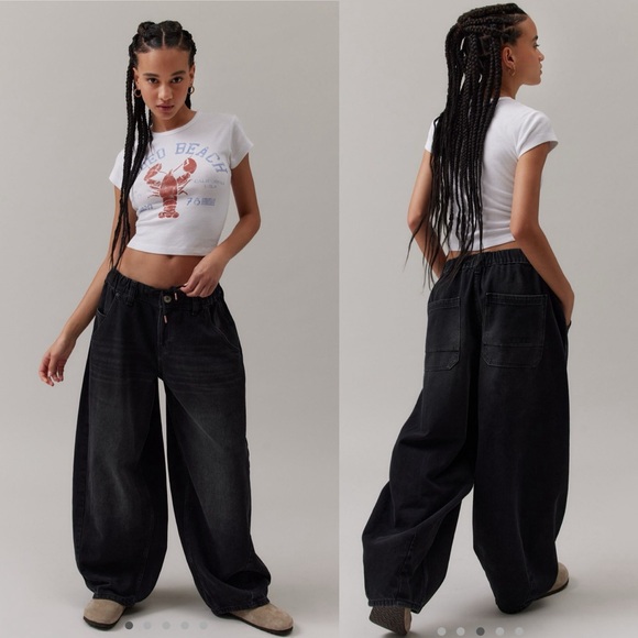 BDG Denim - BDG Carter Cocoon Black Baggy Jeans